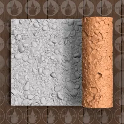 River Rocks or Pebbles - Thin Texture Roller (Low Resin Cost) - 4.5 Inches Tall