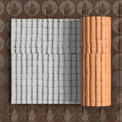 Roof Tiles 14 - Thin Texture Roller (Low Resin Cost) - 4.5 Inches Tall
