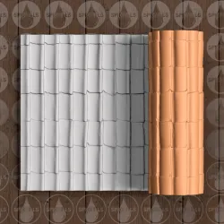Roof Tiles 9 - Thin Texture Roller (Low Resin Cost) - 4.5 Inches Tall