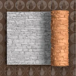 Rustic Stone Wall - Thin Texture Roller (Low Resin Cost) - 4.5 Inches Tall