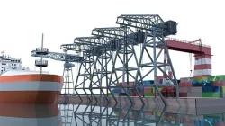 Shipping port 3D model