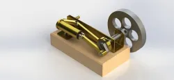 SIMPLE HORIZONTAL STEAM ENGINE 3D model