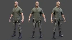 Soldier Low-poly 3D model