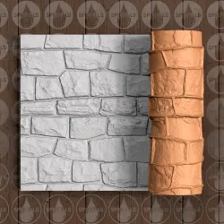 Stone Wall 1 - Thin Texture Roller (Low Resin Cost) - 4.5 Inches Tall