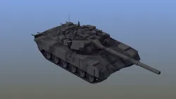 T90 Tank Low-poly 3D model