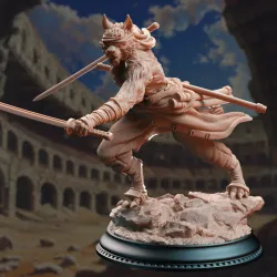 Tabaxi Samurai Swordmaster - Susaneko
