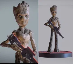 TEENAGE GROOT INSPIRITED MODEL 3D print model