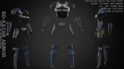 The Mandalorian Bo-Katan Armor for Cosplay 3D print model