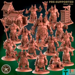 The Ogres BUNDLE (17 Unique pre-supported STLs)