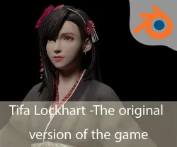 Tifa Lockhart  Low-poly 3D model