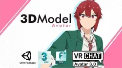 Tomo chan VRChat 3D model