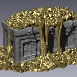 Treasure Chest and coin pile (Melted)