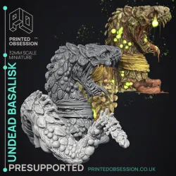 Undead Nightmare & Basalisk - 2 Models - Were Folk -  PRESUPPORTED - Illustrated and Stats - 32mm scale