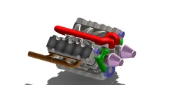 V6 Engine by Solidworks