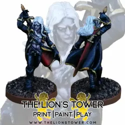 Vampire Lord Alucard - 32mm scale presupported miniature