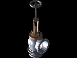 20 inch 90degree Flush Bottom Valve Assembly (External Disc Type)