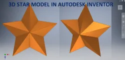 3D Star Model in Autodesk Inventor || Autodesk Inventor Drawing practice for Beginners || Inventor