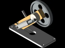 45DEG SINGLE CYLINDER OSCILLATING STEAM ENGINE