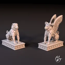 Ancient Lion Statues