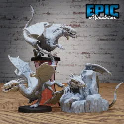 Black Dragon Wyrmling Set / Legendary Drake / Ancient Flying Dragonborn / Evil Beast / Winged Mountain Encounter