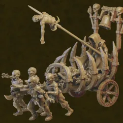Corpse Cart miniature (32mm, modular)