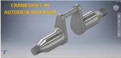 Crankshaft in Autodesk Inventor || Inventor Drawing Practice || Inventor Tutorial || 3D Modelling
