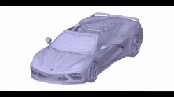 Cross Section views for C8 Corvette CAD model (STL file)