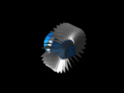 curved blades fan