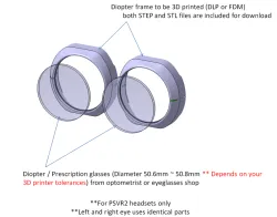 Diopter for PSVR2 headset
