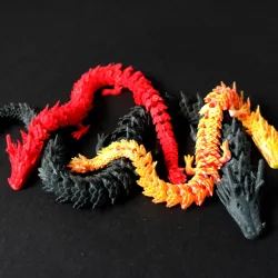 Dragon écailleux articulé et modulable / SANS SUPPORT / STL