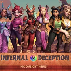 Female Tiefling Set - Bard, Fighter / Barbarian, Rogue, Monk, Druid, Sorcerer (Set of 6 Female Tieflings )