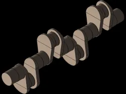 Flatplane V8 crankshaft