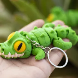 Flexi Crazy Crocodile STL/3MF Multicolor