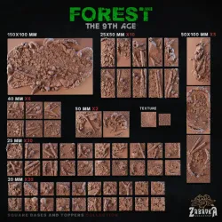 Forest [Square] - Bases and Toppers (The 9th Age)