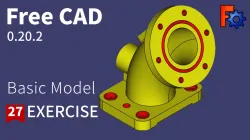 FreeCAD Tutorial for beginners,basic model exercise-27