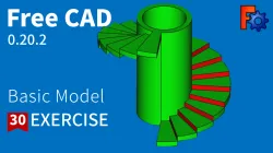 FreeCAD Tutorial for beginners,basic model exercise-30