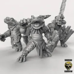 Frog Folk with Sword and Shield (Pre Supported)