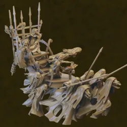Ghost Chariot miniature (32mm, modular)