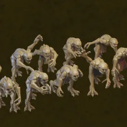 Ghoul miniatures (32mm, modular)