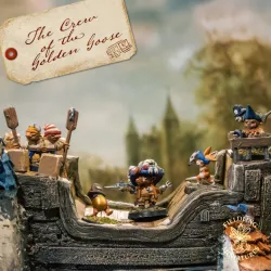 Goblin Pirate Crew - Fey Wild Hobgoblins and their Chickens throwing Fish!