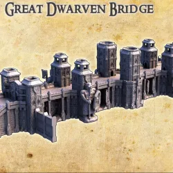 Great Dwarven Bridge - Tabletop Terrain - 28 MM
