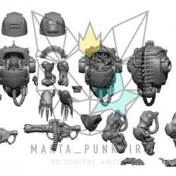 grimdark robot walker
