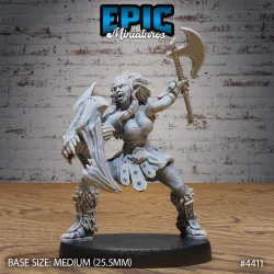 Half Orc Fighter Female Attack / Green Skin Warrior / Humanoid Beast / Rogue Army /  Forest Bandit / Armored Creature / Woodland Encounter