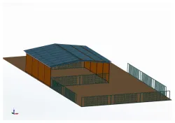 Horses stable shed