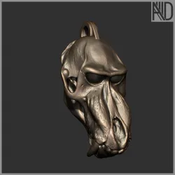 Key chain, baboon skull