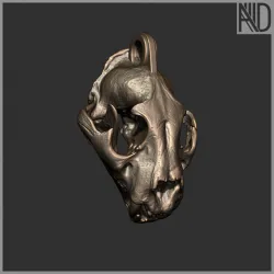 Key chain, tiger skull