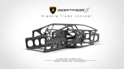 Lamborghini Aventador Generative Organic design Chassis  - Organic Frame Concept - 3D Print