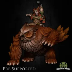 Lesna Branchutter Owlbear Raider [PRE-SUPPORTED] Female Dwarf Druid Barbarian