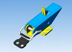 Levered mini latch with fixation