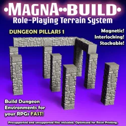 Magna-Build DUNGEON Pillars 1 -Magnetic RPG Terrain
